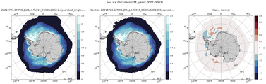 FM Climatology Map of Southern-Hemisphere Sea-Ice Thickness.