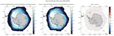 ON Climatology Map of Southern-Hemisphere Sea-Ice Thickness.