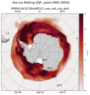 DJF DJF Climatology Map of Southern-Hemisphere Sea Ice Melting