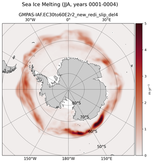 JJA JJA Climatology Map of Southern-Hemisphere Sea Ice Melting
