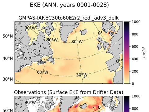 Subpolar North Atlantic Eddy Kinetic Energy