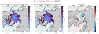 OND Climatology Map of Northern-Hemisphere Sea Ice Production