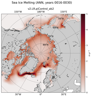 ANN ANN Climatology Map of Northern-Hemisphere Sea Ice Melting