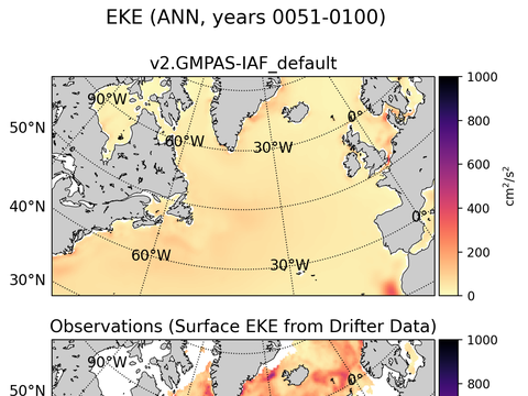 Subpolar North Atlantic Eddy Kinetic Energy