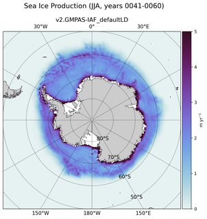 JJA JJA Climatology Map of Southern-Hemisphere Sea Ice Production