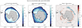 JJA Climatology Map of Southern-Hemisphere Sea-Ice Concentration. <br> Observations: SSM/I NASATeam