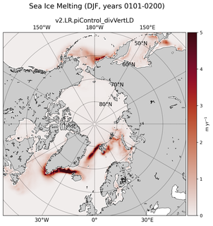 DJF DJF Climatology Map of Northern-Hemisphere Sea Ice Melting