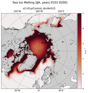 JJA JJA Climatology Map of Northern-Hemisphere Sea Ice Melting
