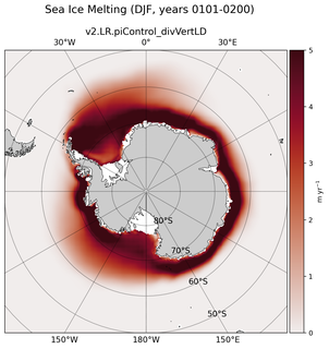 DJF DJF Climatology Map of Southern-Hemisphere Sea Ice Melting