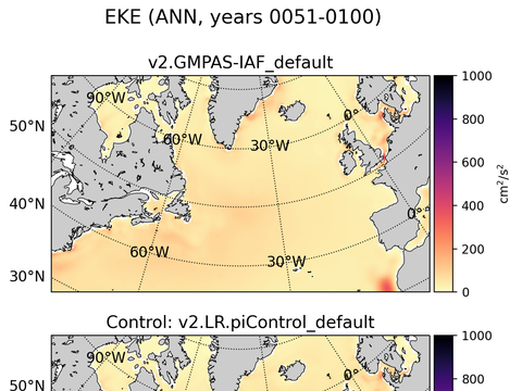 Subpolar North Atlantic Eddy Kinetic Energy
