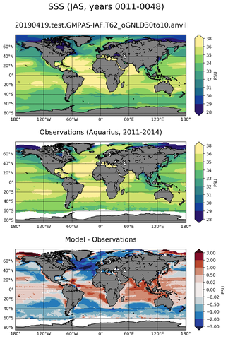 JAS Mean Sea Surface Salinity