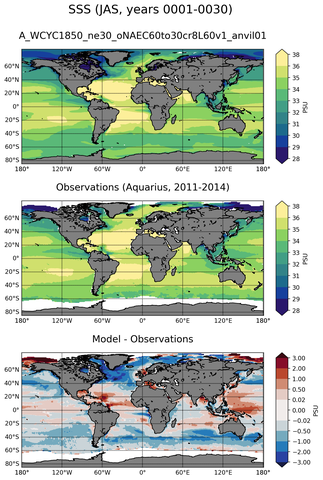 JAS Mean Sea Surface Salinity