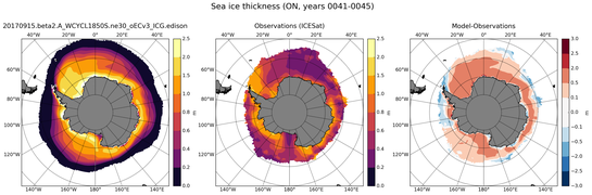 ON Climatology Map of Southern-Hemisphere Sea-Ice Thickness.