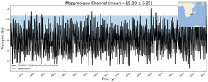 Transport through the Mozambique Channel Transect