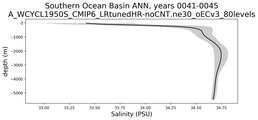 Southern Ocean Basin Salinity vs depth