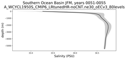 Southern Ocean Basin Salinity vs depth