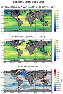 JFM Mean Sea Surface Salinity