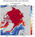 May May Climatology Map of Northern-Hemisphere Risk Index Outcome