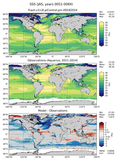 JAS Mean Sea Surface Salinity