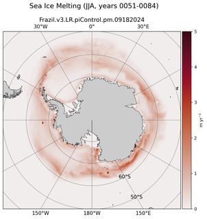 JJA JJA Climatology Map of Southern-Hemisphere Sea Ice Melting