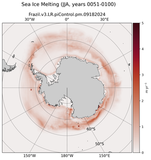JJA JJA Climatology Map of Southern-Hemisphere Sea Ice Melting