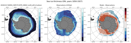 ON Climatology Map of Southern-Hemisphere Sea-Ice Thickness.