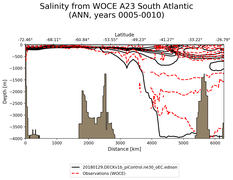 ANN Salinity from WOCE A23 South Atlantic ANN