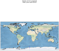 ANN Salinity at 0.0$\degree$ Longitude ANN