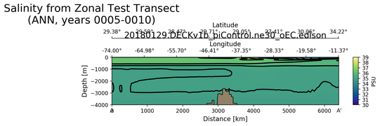 ANN Salinity from Zonal Test Transect