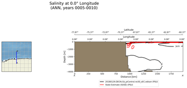 ANN Salinity at 0.0$\degree$ Longitude ANN