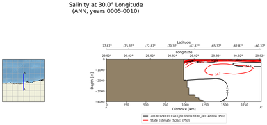ANN Salinity at 30.0$\degree$ Longitude ANN