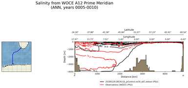 ANN Salinity from WOCE A12 Prime Meridian ANN