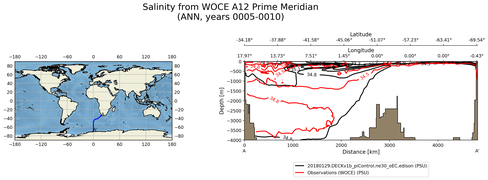 ANN Salinity from WOCE A12 Prime Meridian ANN