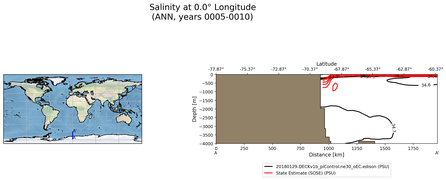 ANN Salinity at 0.0$\degree$ Longitude ANN