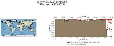 ANN Salinity at 300.0$\degree$ Longitude ANN