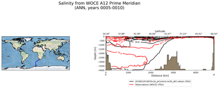 ANN Salinity from WOCE A12 Prime Meridian ANN