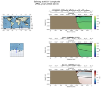 ANN Salinity at 60.0$\degree$ Longitude ANN