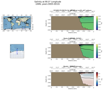 ANN Salinity at 90.0$\degree$ Longitude ANN
