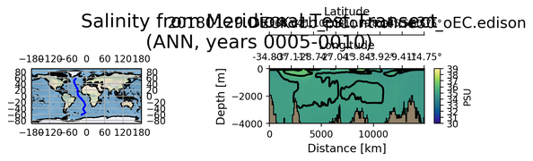 ANN Salinity from Meridional Test Transect