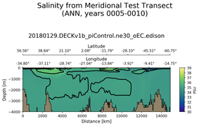 ANN Salinity from Meridional Test Transect