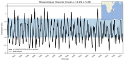 Transport through the Mozambique Channel Transect