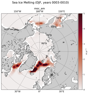 DJF DJF Climatology Map of Northern-Hemisphere Sea Ice Melting