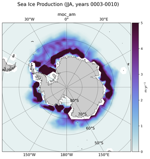JJA JJA Climatology Map of Southern-Hemisphere Sea Ice Production