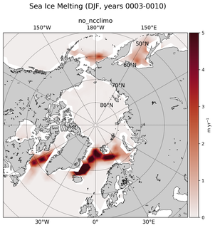 DJF DJF Climatology Map of Northern-Hemisphere Sea Ice Melting