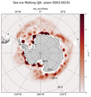 JJA JJA Climatology Map of Southern-Hemisphere Sea Ice Melting