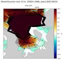 ANN Streamfunction over 10 to -2000m