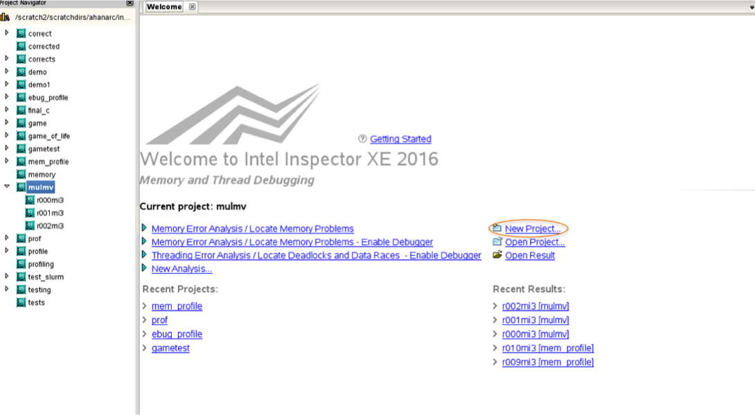 inspector new project