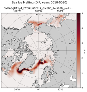 DJF DJF Climatology Map of Northern-Hemisphere Sea Ice Melting