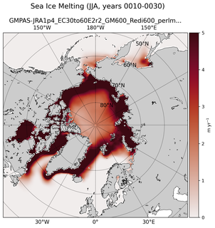 JJA JJA Climatology Map of Northern-Hemisphere Sea Ice Melting
