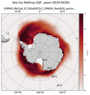 DJF DJF Climatology Map of Southern-Hemisphere Sea Ice Melting
